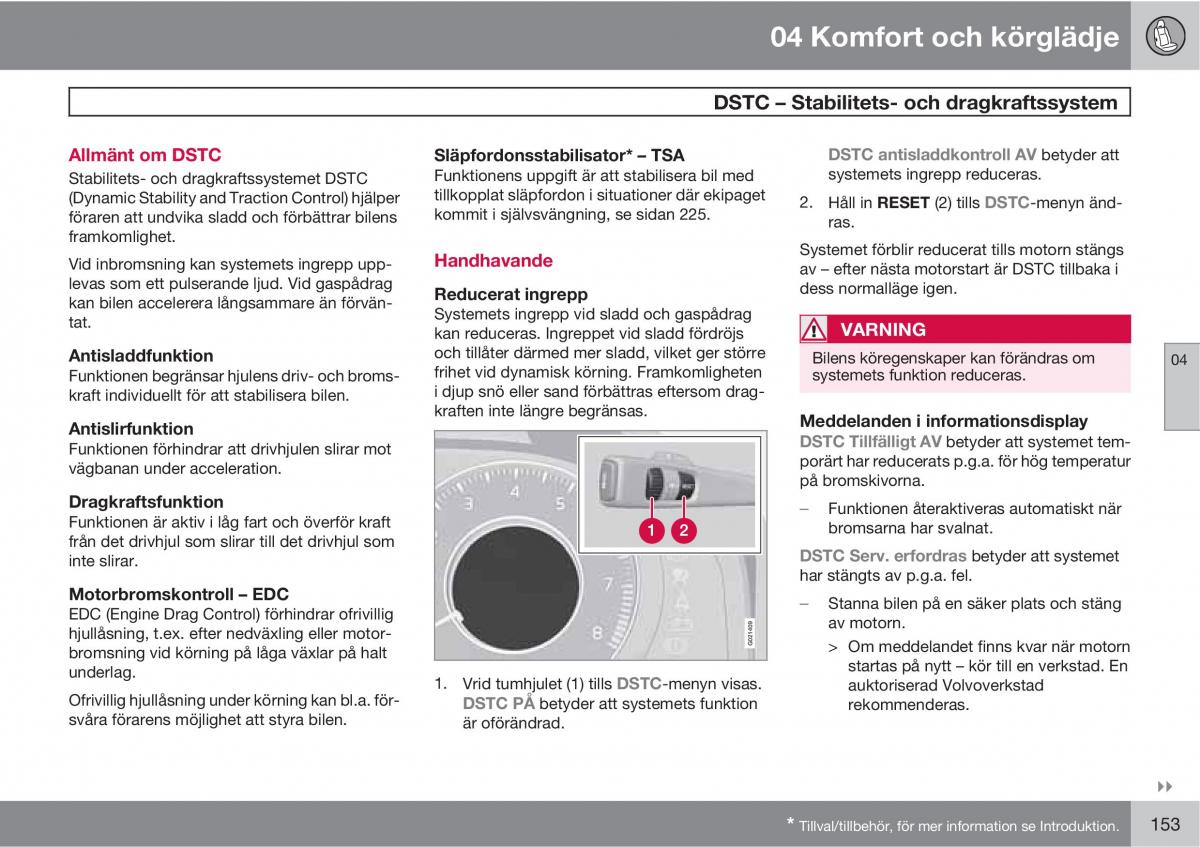 Volvo XC60 I 1 instruktionsbok / page 153