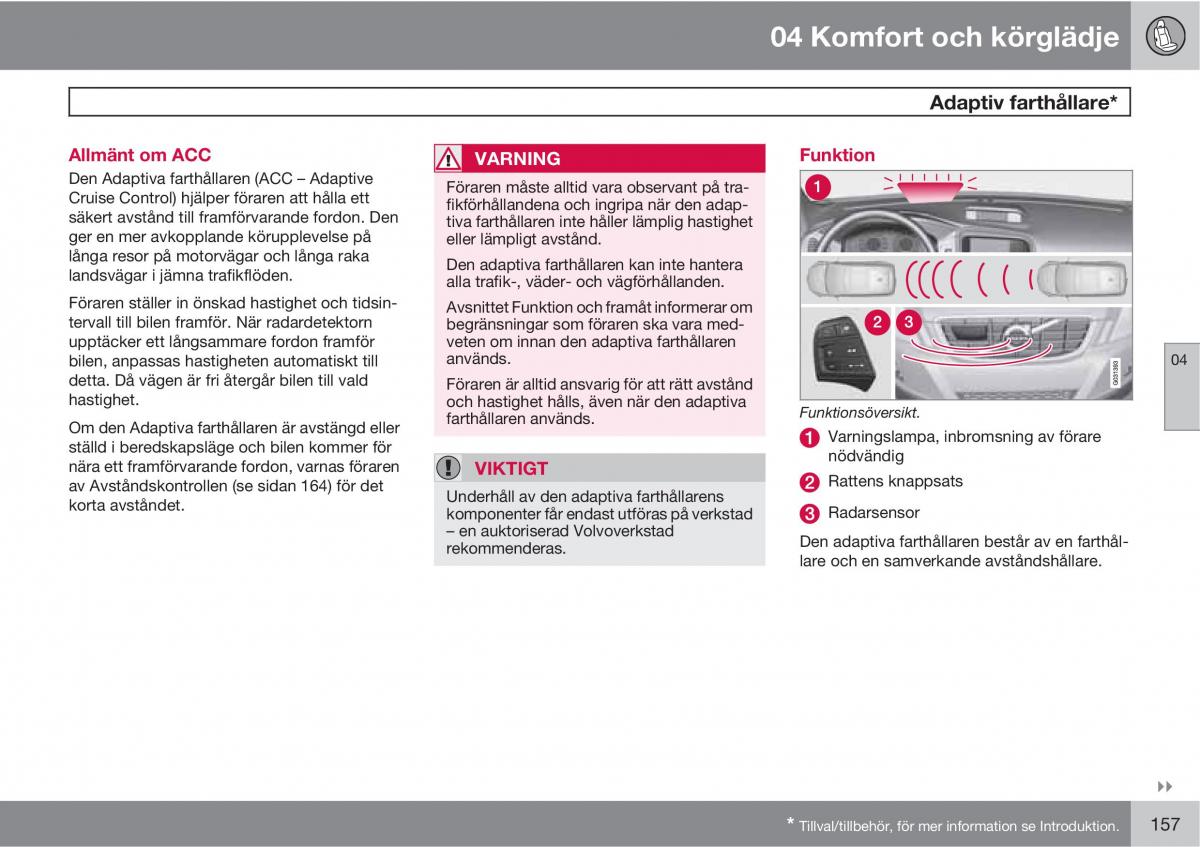 Volvo XC60 I 1 instruktionsbok / page 157