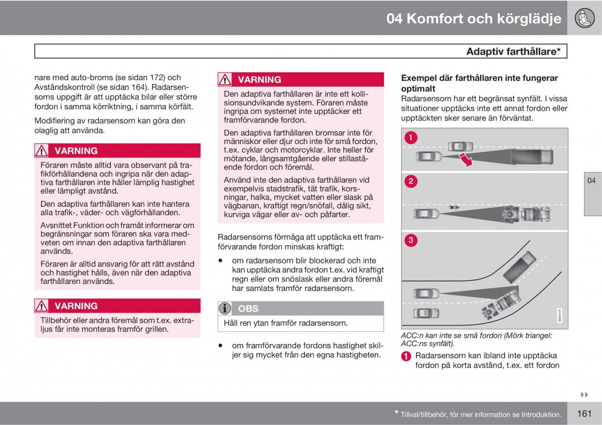 Volvo XC60 I 1 instruktionsbok / page 161