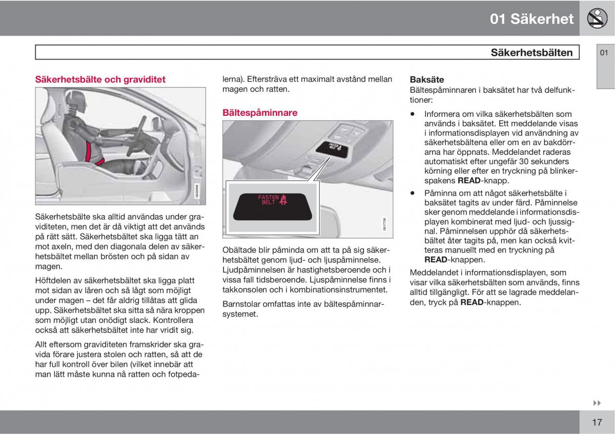 Volvo XC60 I 1 instruktionsbok / page 17