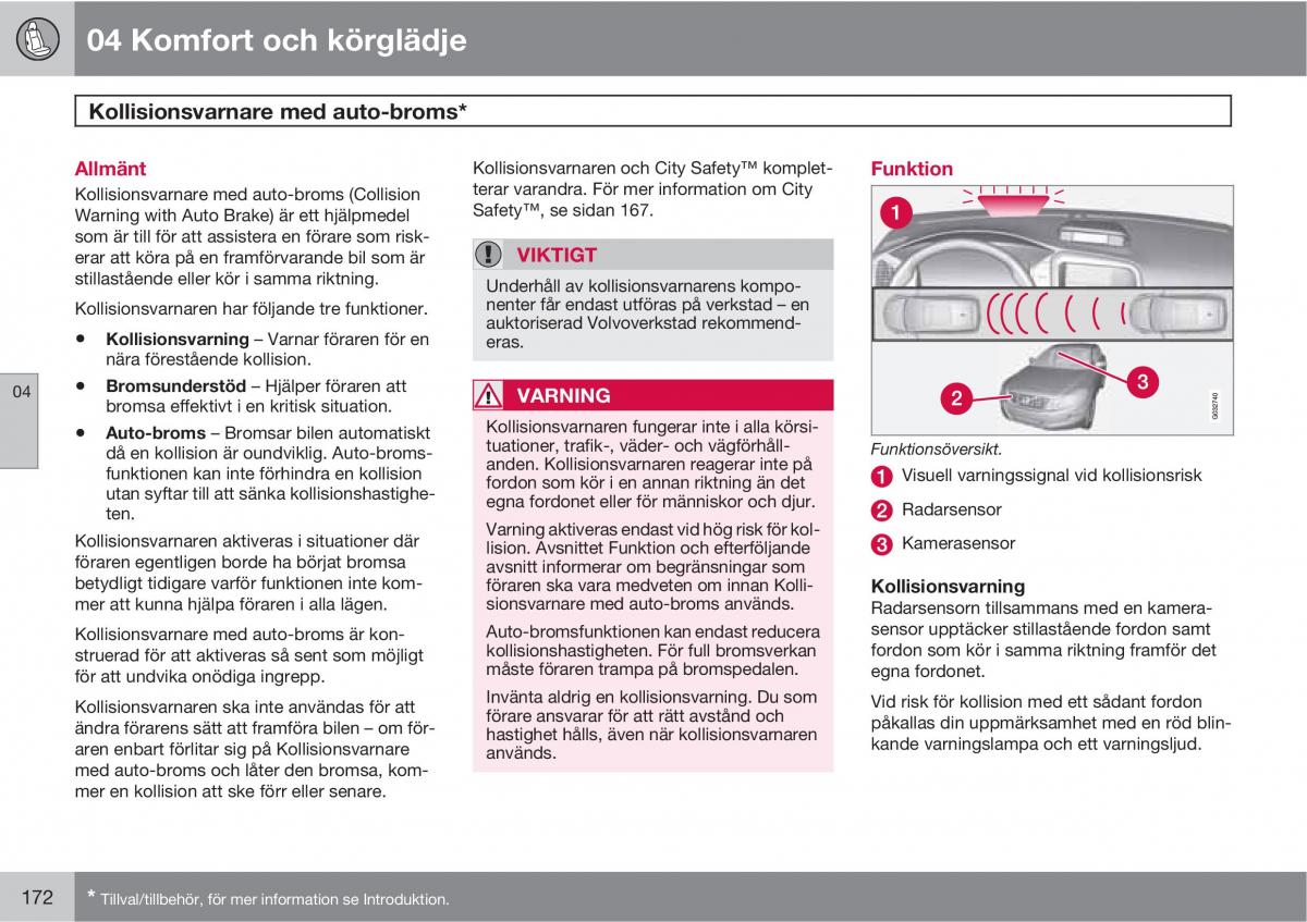 Volvo XC60 I 1 instruktionsbok / page 172