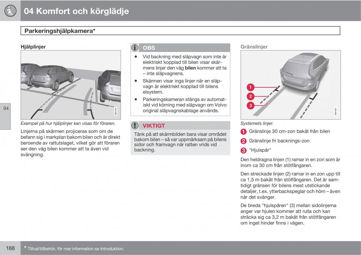 Volvo XC60 I 1 instruktionsbok / page 188