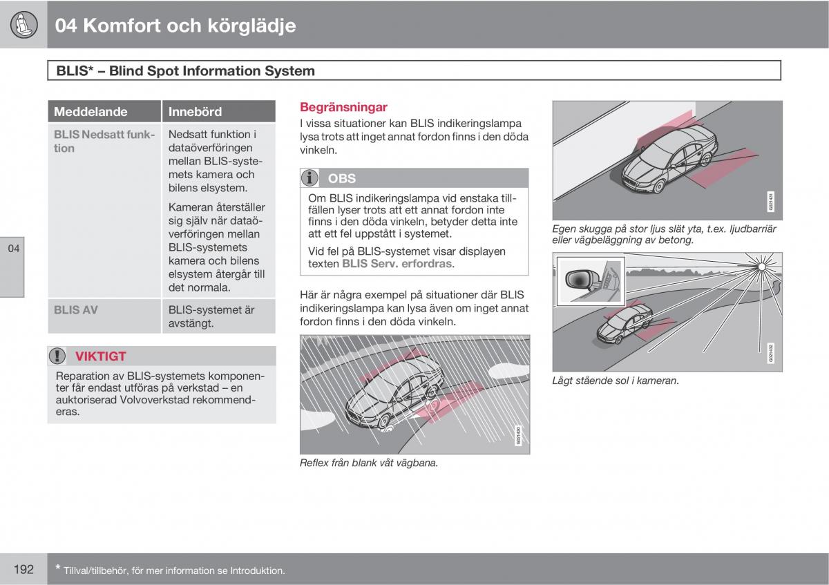 Volvo XC60 I 1 instruktionsbok / page 192