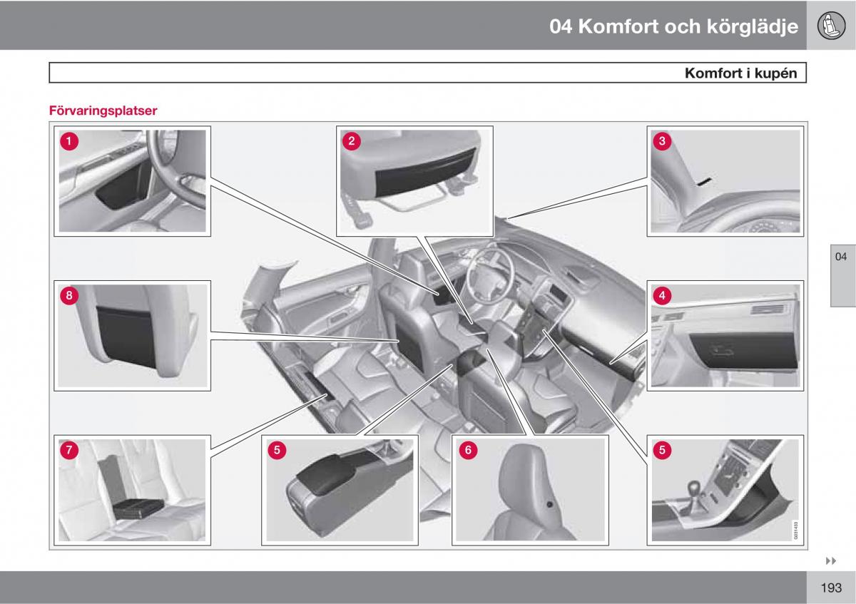 Volvo XC60 I 1 instruktionsbok / page 193