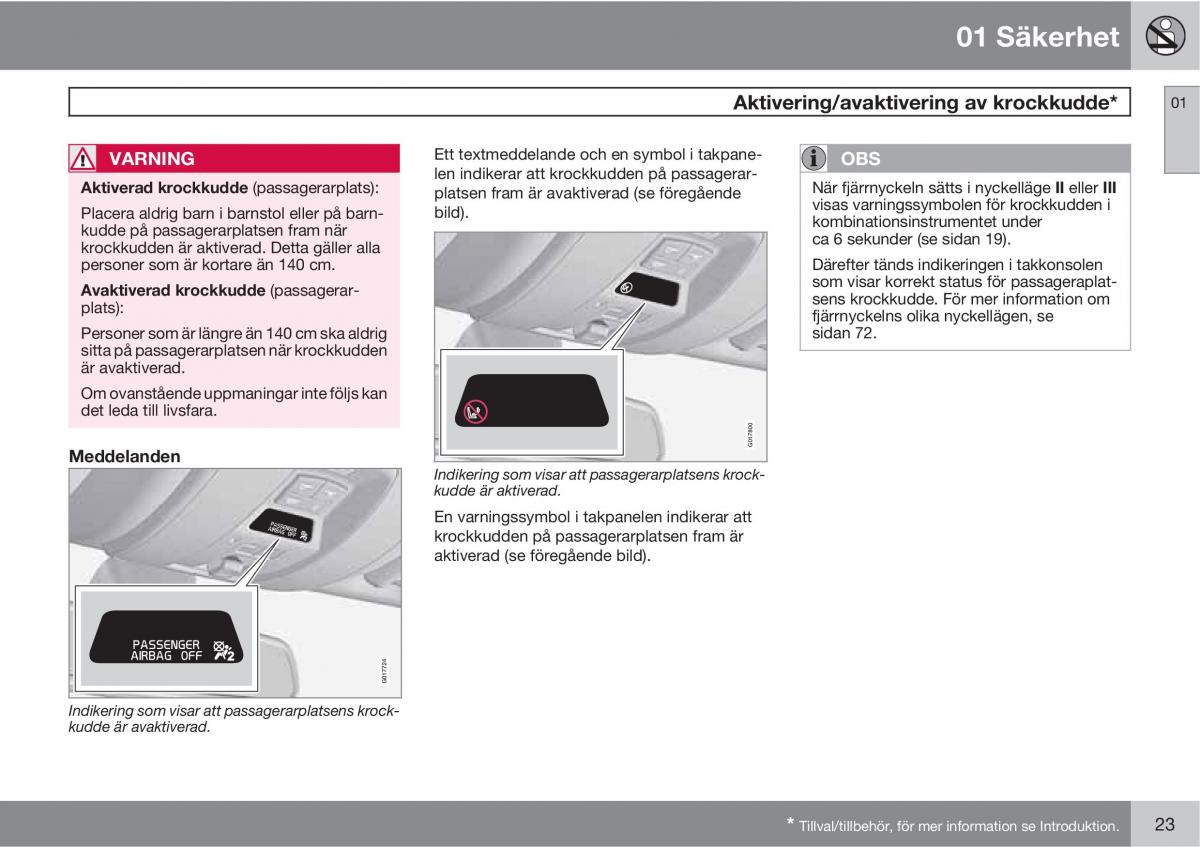 Volvo XC60 I 1 instruktionsbok / page 23