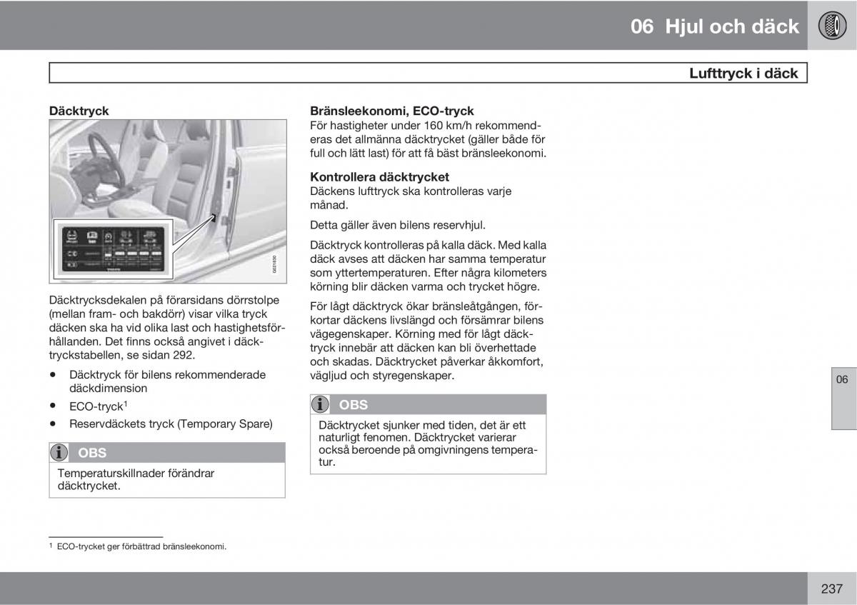 Volvo XC60 I 1 instruktionsbok / page 237