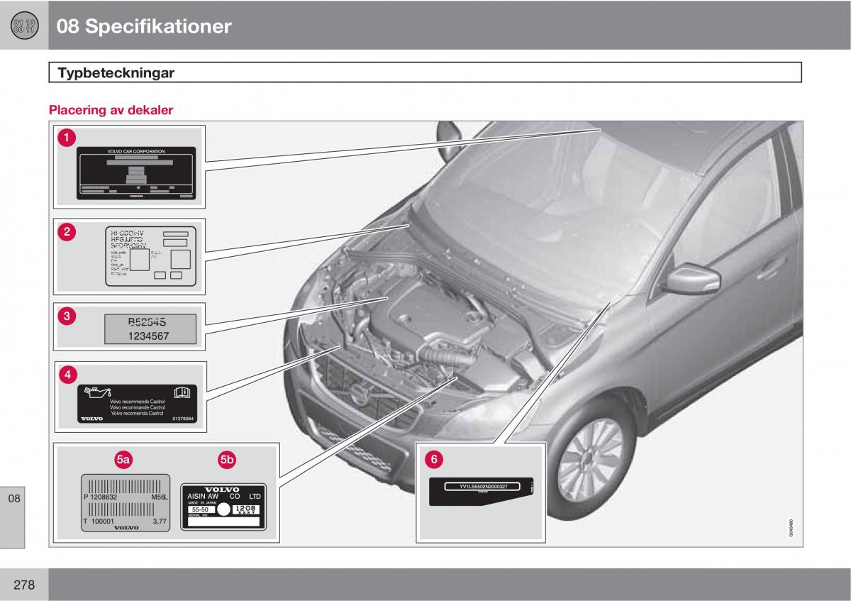 Volvo XC60 I 1 instruktionsbok / page 278