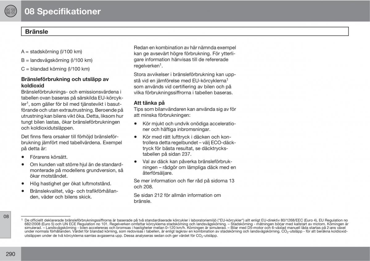 Volvo XC60 I 1 instruktionsbok / page 290