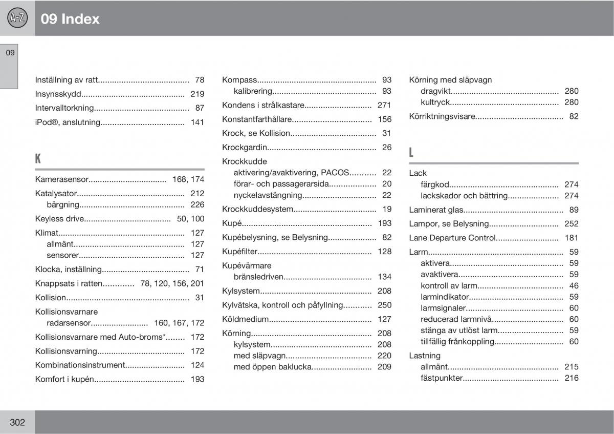 Volvo XC60 I 1 instruktionsbok / page 302