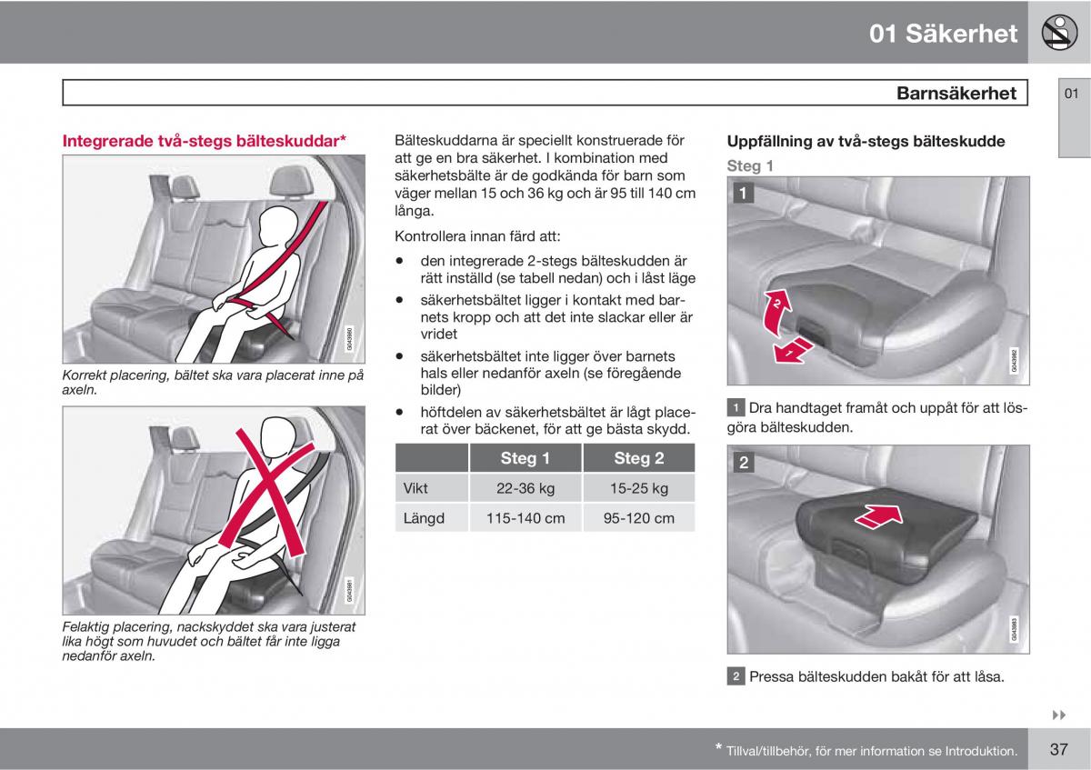 Volvo XC60 I 1 instruktionsbok / page 37