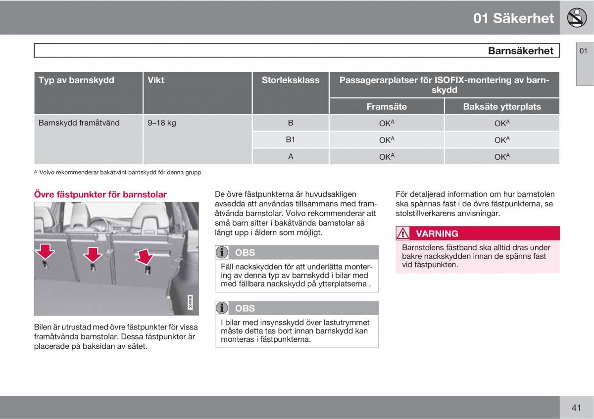 Volvo XC60 I 1 instruktionsbok / page 41