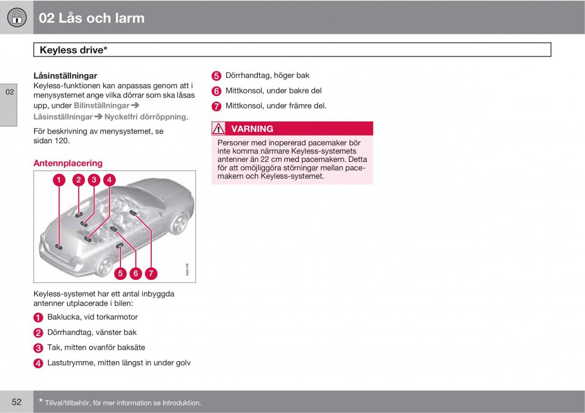 Volvo XC60 I 1 instruktionsbok / page 52