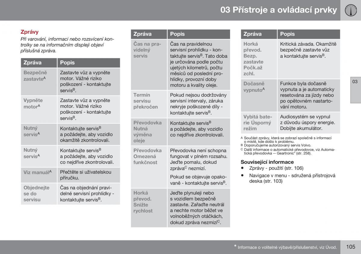 Volvo XC60 I 1 FL navod k obsludze / page 107