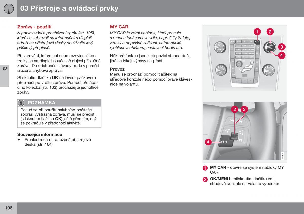 Volvo XC60 I 1 FL navod k obsludze / page 108