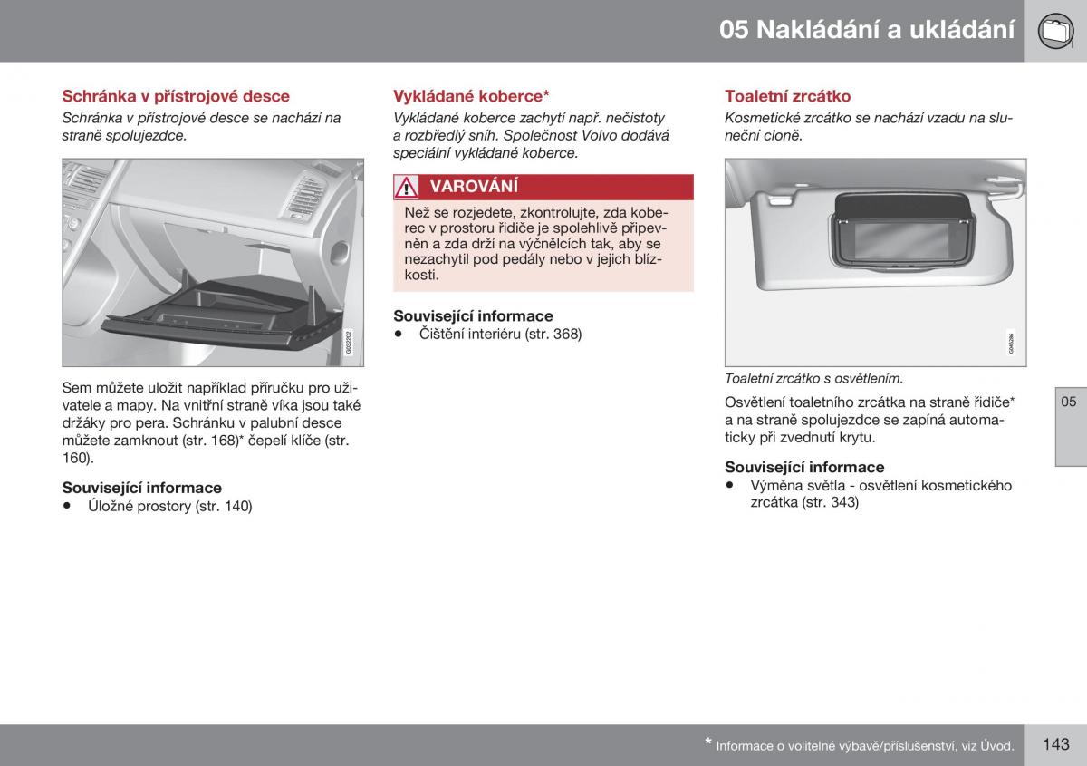 Volvo XC60 I 1 FL navod k obsludze / page 145