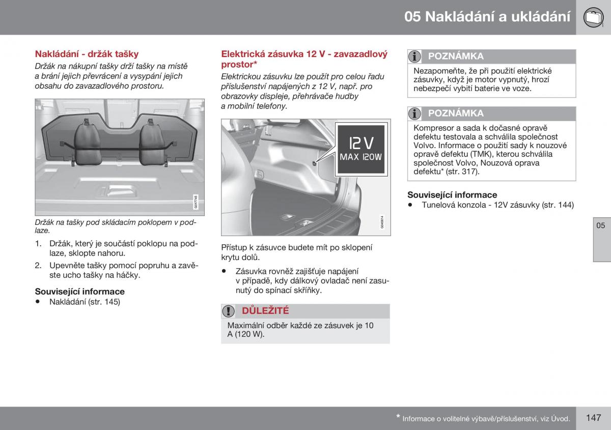 Volvo XC60 I 1 FL navod k obsludze / page 149