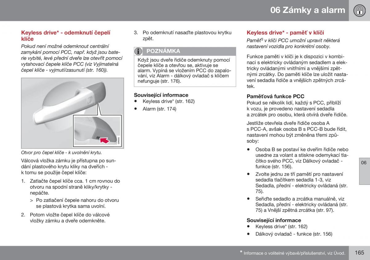 Volvo XC60 I 1 FL navod k obsludze / page 167