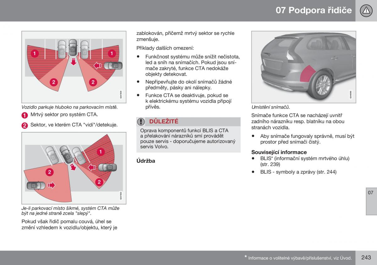 Volvo XC60 I 1 FL navod k obsludze / page 245