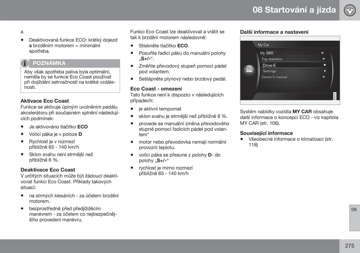 Volvo XC60 I 1 FL navod k obsludze / page 277