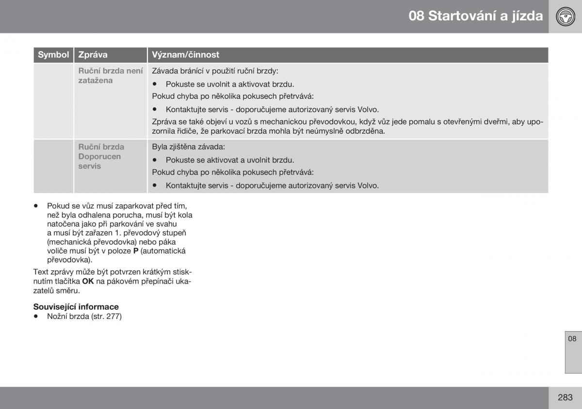 Volvo XC60 I 1 FL navod k obsludze / page 285