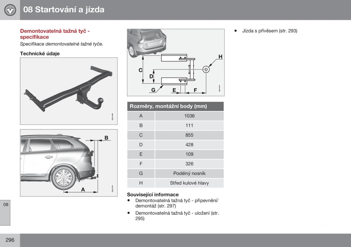 Volvo XC60 I 1 FL navod k obsludze / page 298