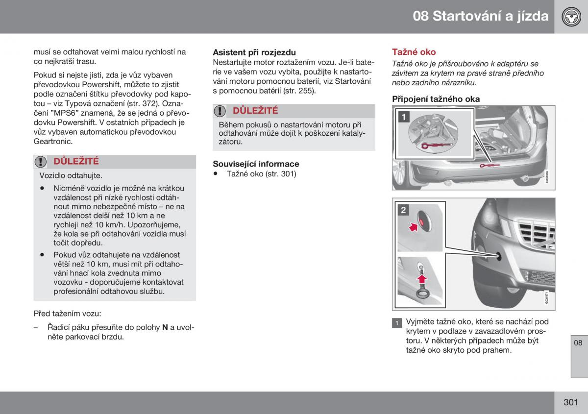 Volvo XC60 I 1 FL navod k obsludze / page 303