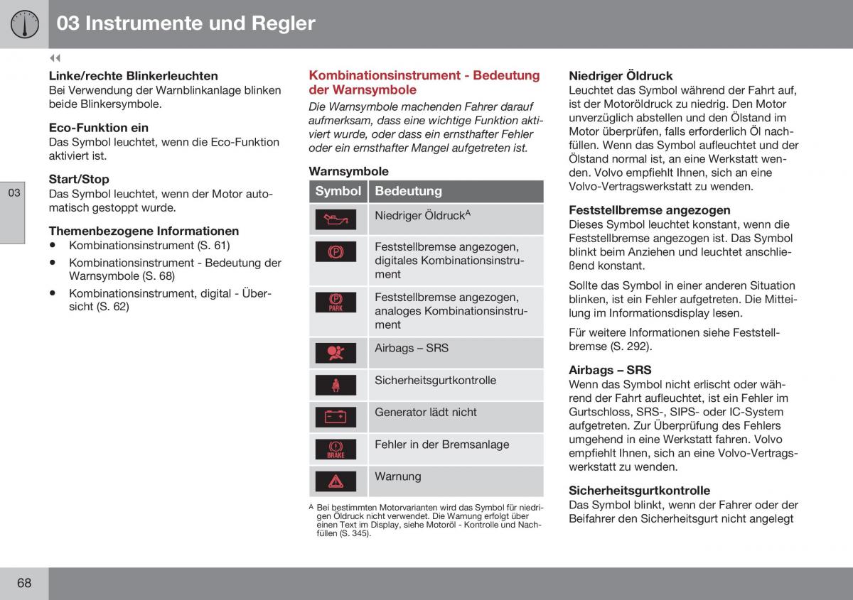 Volvo XC60 I 1 FL Handbuch / page 70