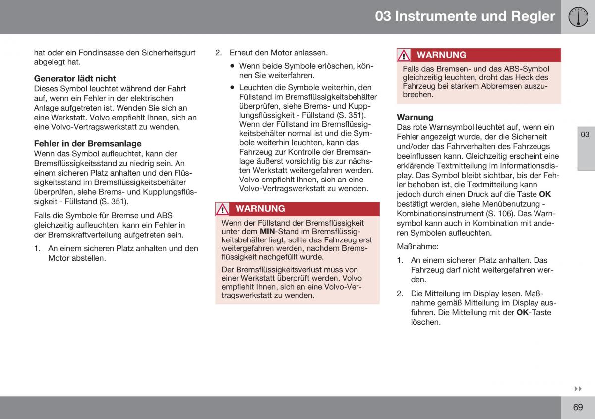Volvo XC60 I 1 FL Handbuch / page 71
