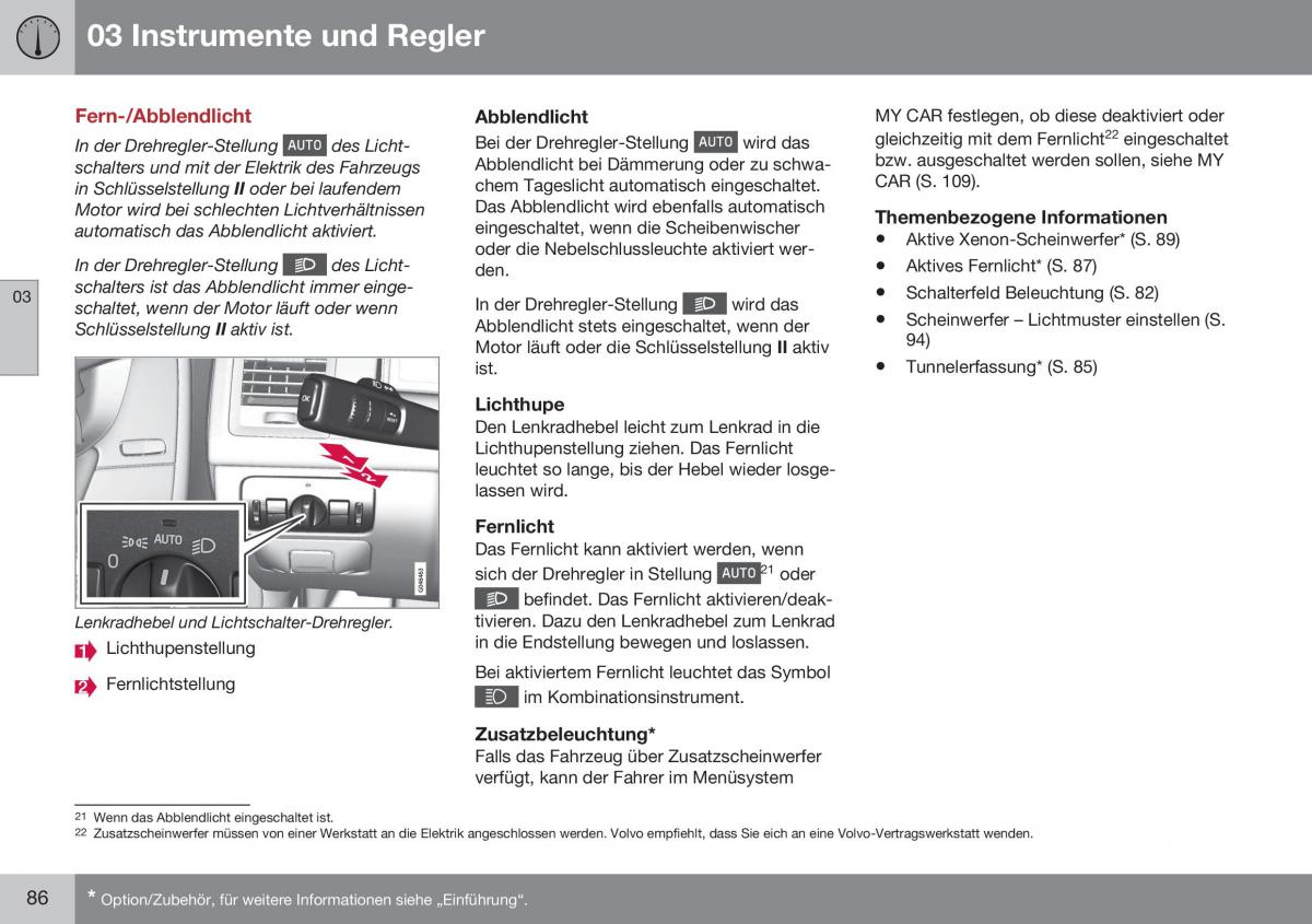 Volvo XC60 I 1 FL Handbuch / page 88