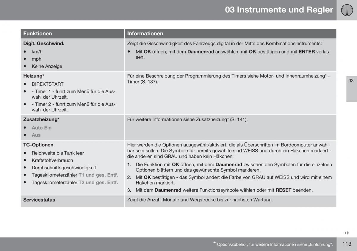 Volvo XC60 I 1 FL Handbuch / page 115