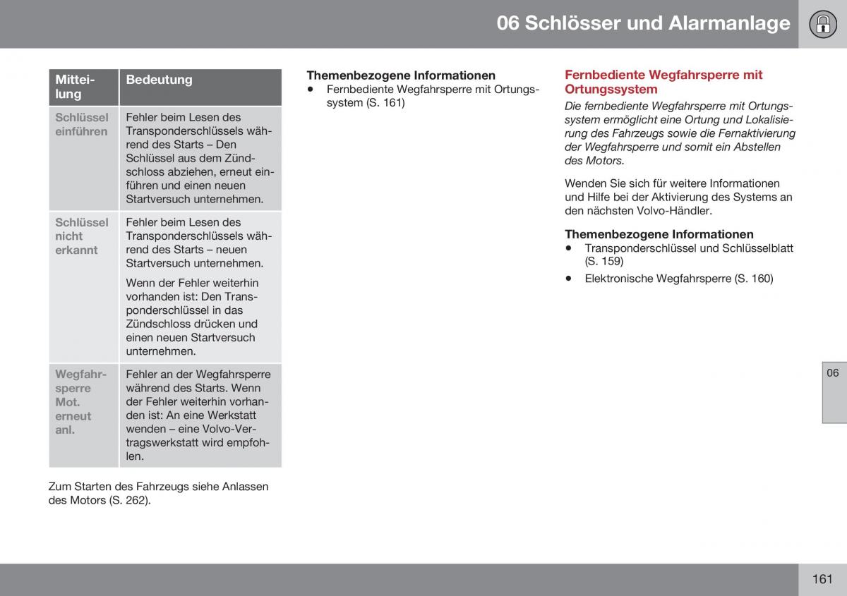 Volvo XC60 I 1 FL Handbuch / page 163