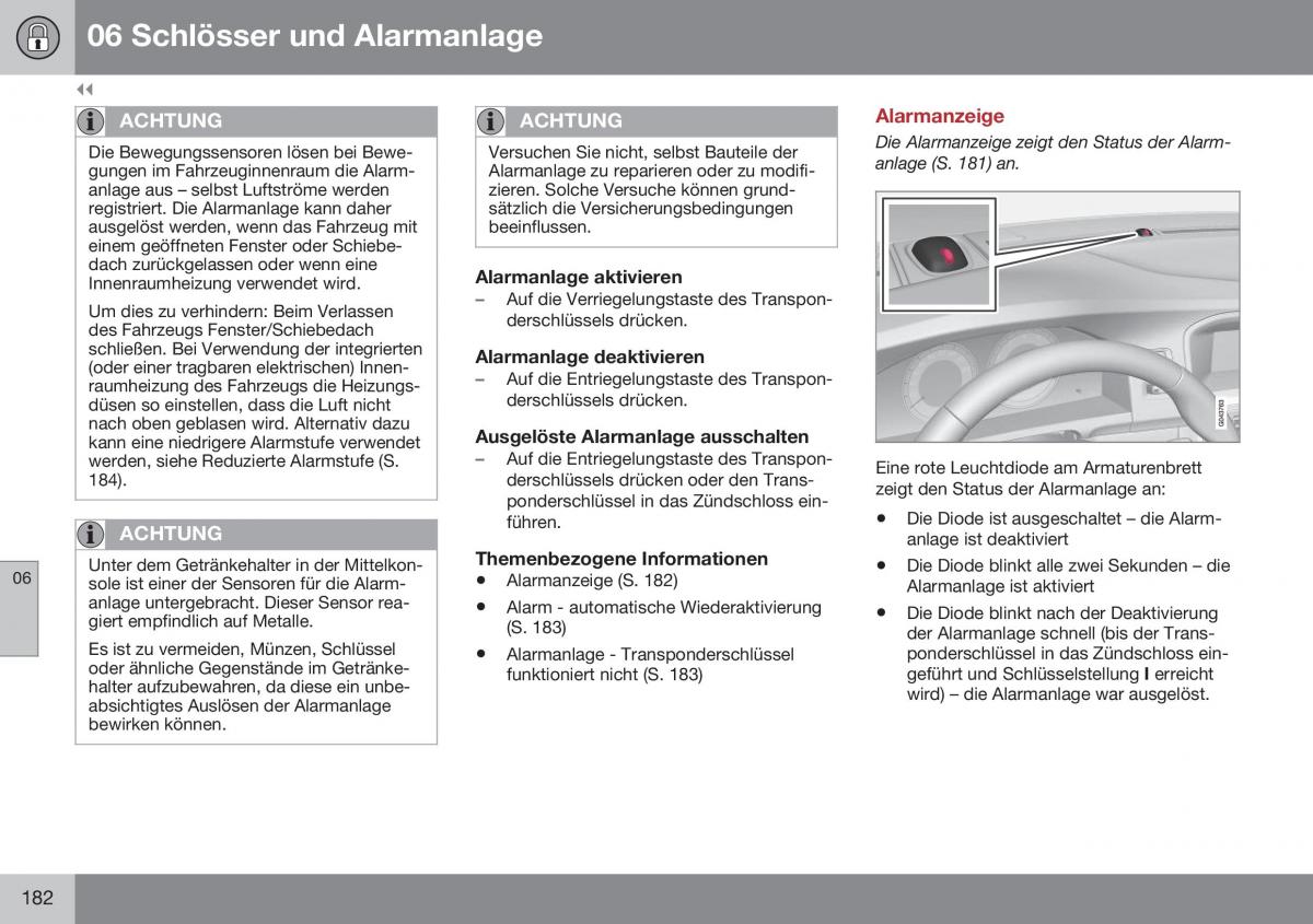 Volvo XC60 I 1 FL Handbuch / page 184