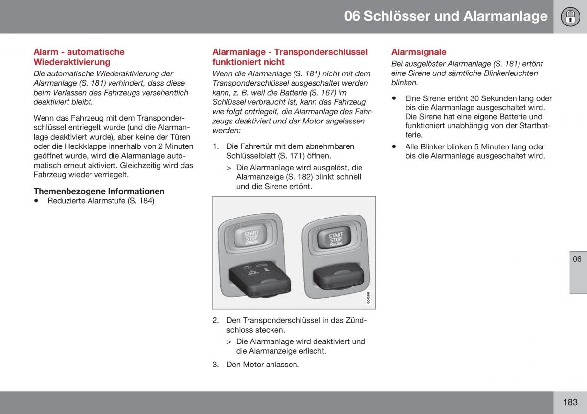 Volvo XC60 I 1 FL Handbuch / page 185