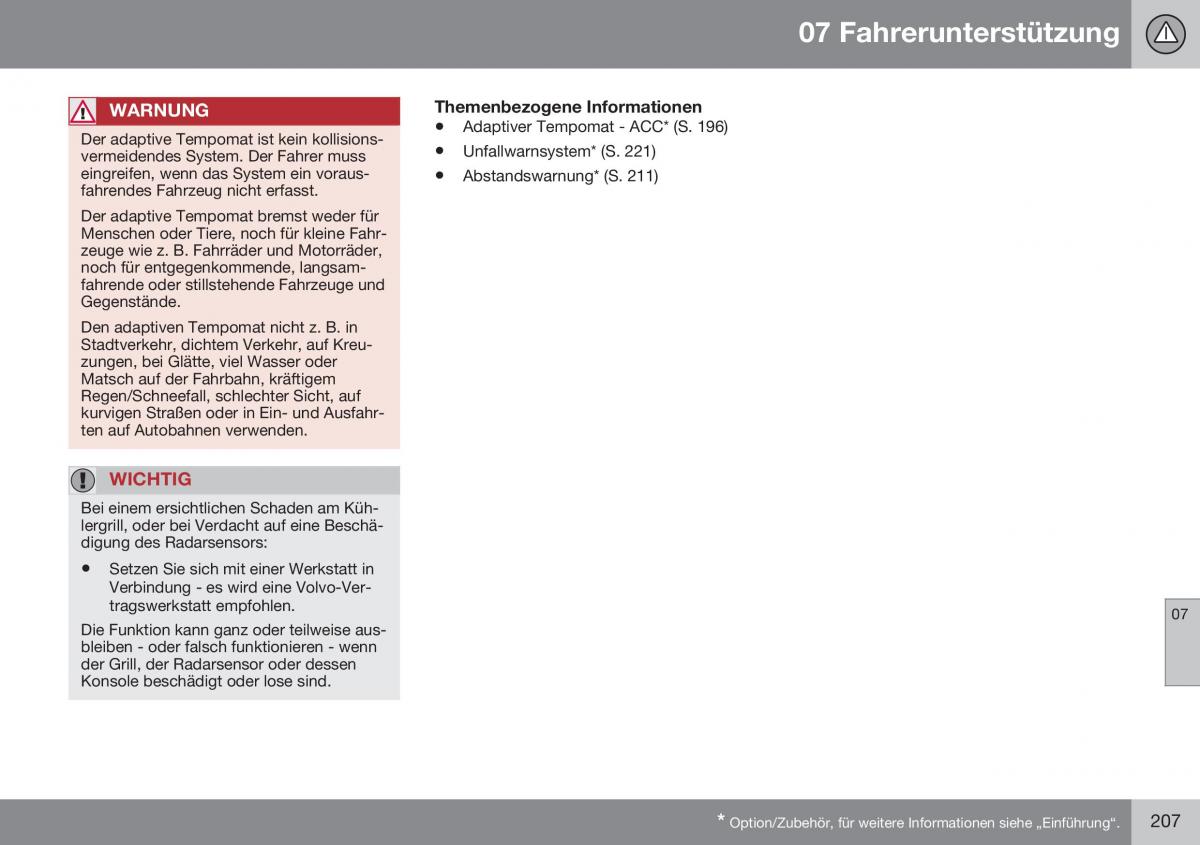 Volvo XC60 I 1 FL Handbuch / page 209