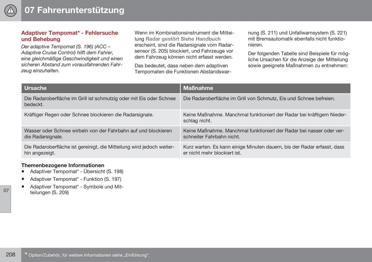 Volvo XC60 I 1 FL Handbuch / page 210