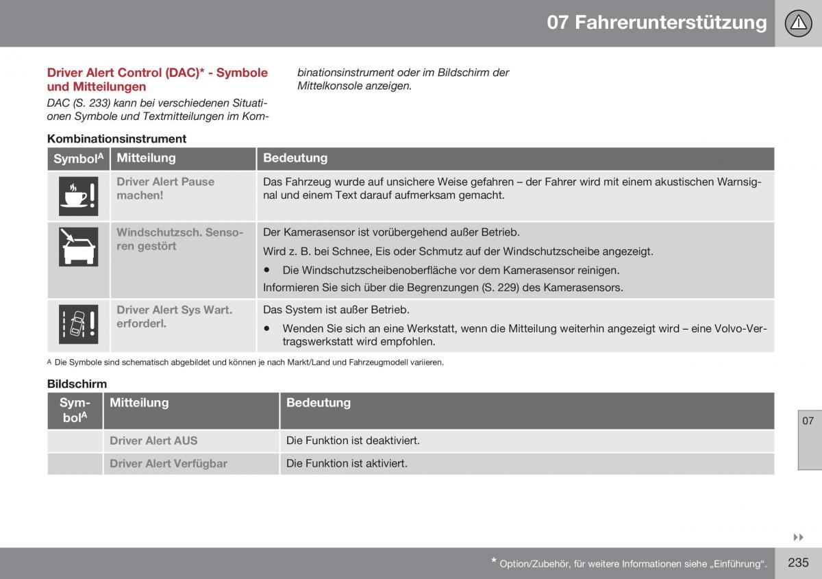 Volvo XC60 I 1 FL Handbuch / page 237