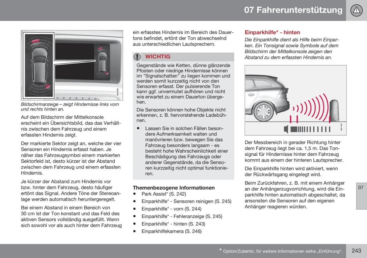 Volvo XC60 I 1 FL Handbuch / page 245