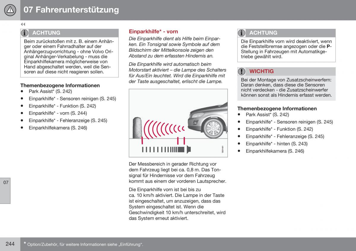 Volvo XC60 I 1 FL Handbuch / page 246