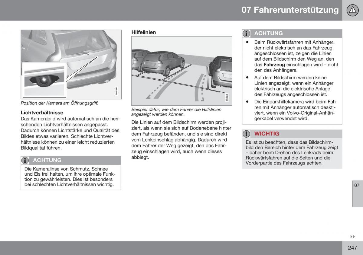 Volvo XC60 I 1 FL Handbuch / page 249