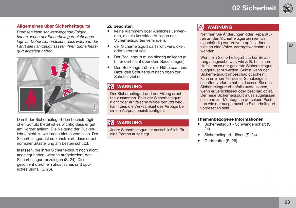 Volvo XC60 I 1 FL Handbuch / page 25