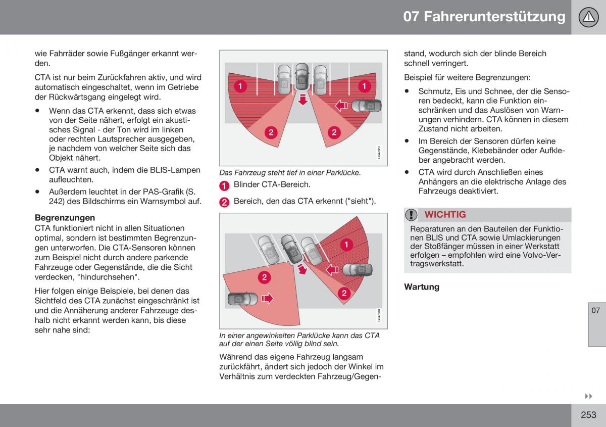 Volvo XC60 I 1 FL Handbuch / page 255