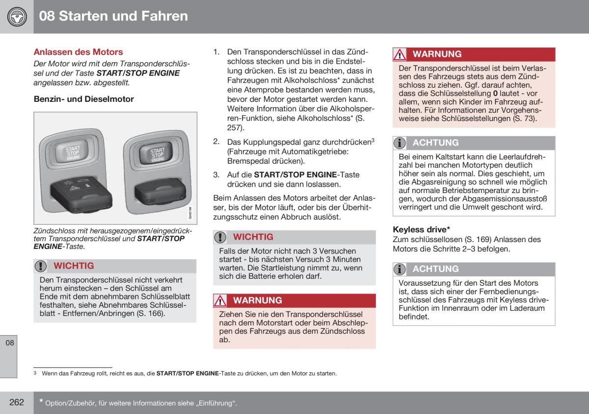 Volvo XC60 I 1 FL Handbuch / page 264