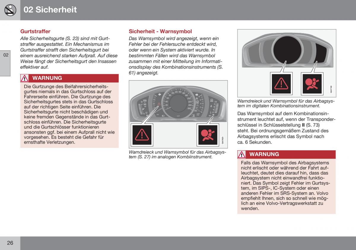 Volvo XC60 I 1 FL Handbuch / page 28