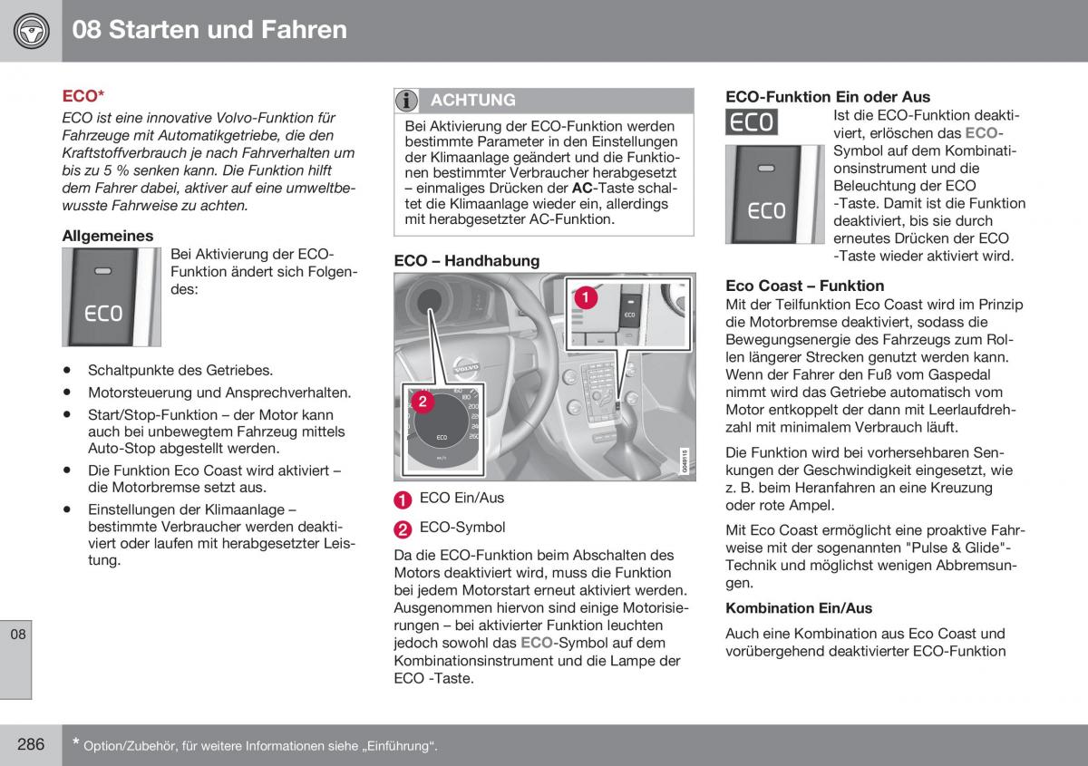 Volvo XC60 I 1 FL Handbuch / page 288