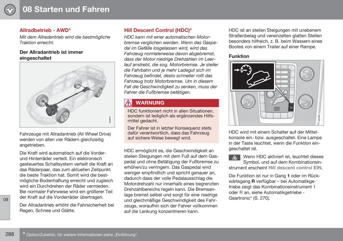 Volvo XC60 I 1 FL Handbuch / page 290