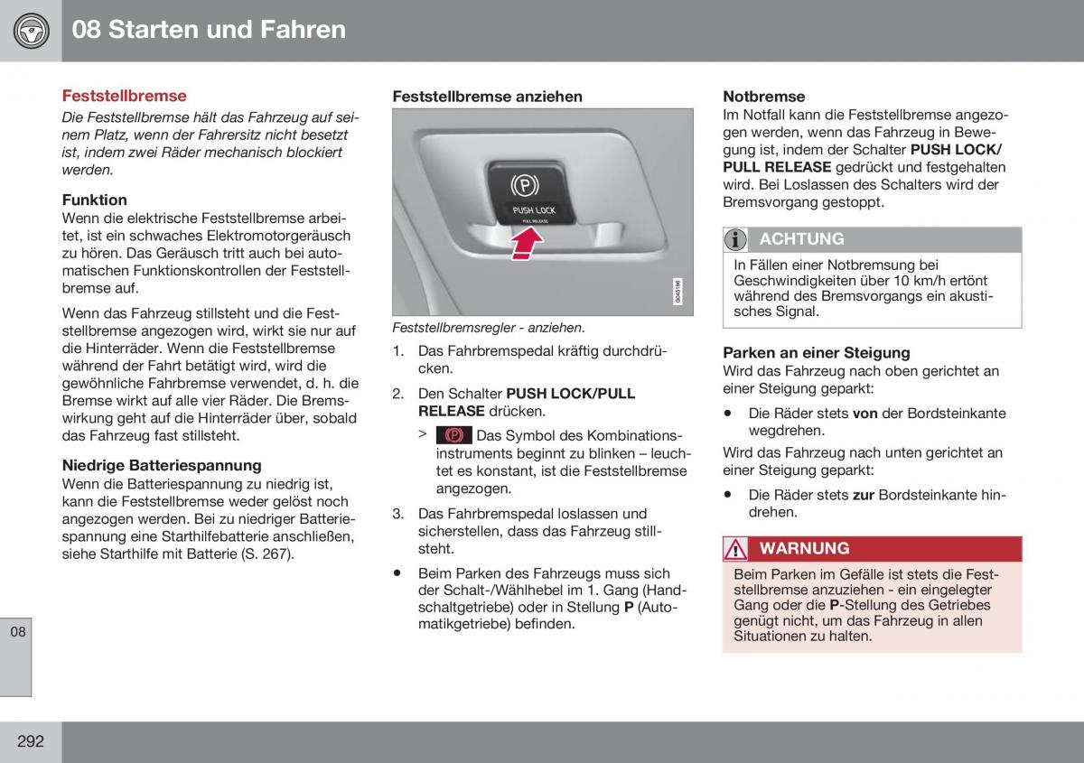 Volvo XC60 I 1 FL Handbuch / page 294