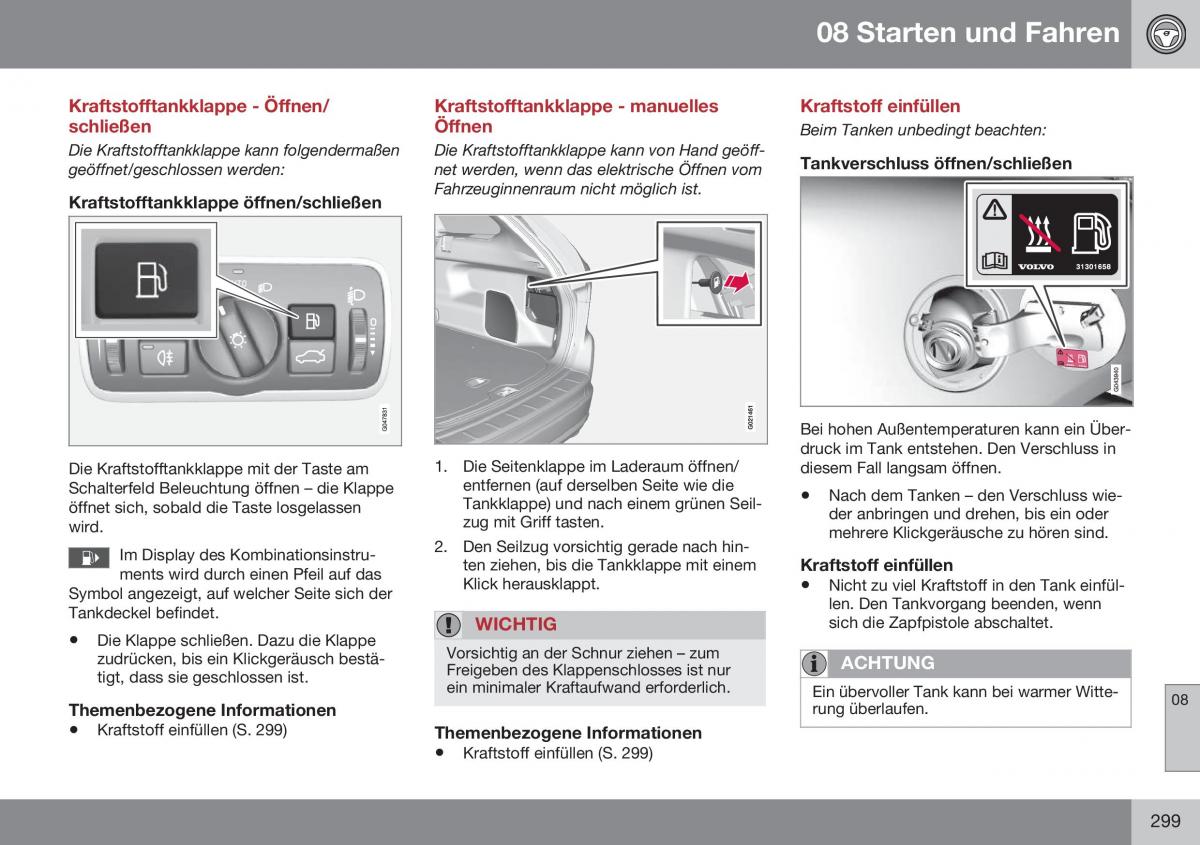 Volvo XC60 I 1 FL Handbuch / page 301