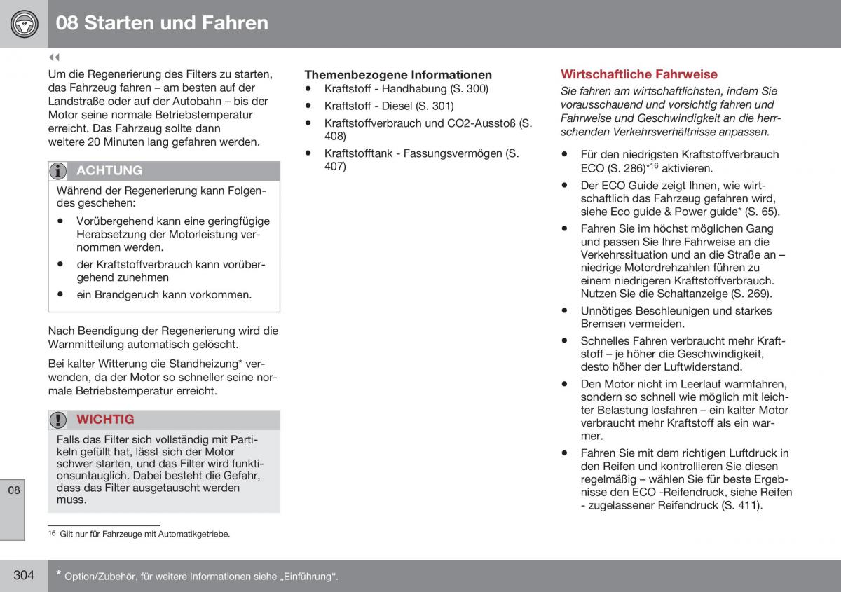 Volvo XC60 I 1 FL Handbuch / page 306