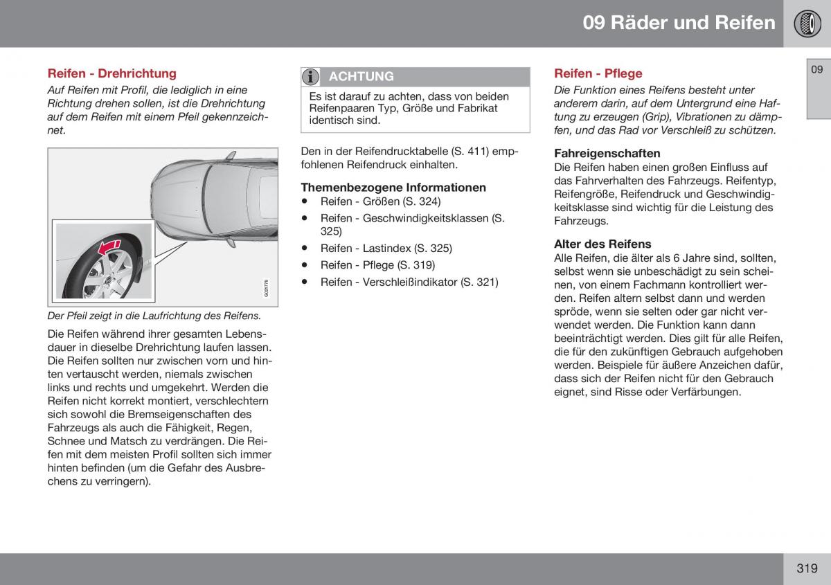 Volvo XC60 I 1 FL Handbuch / page 321