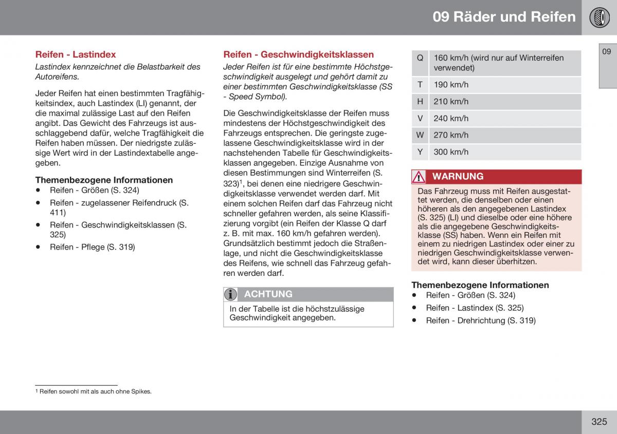 Volvo XC60 I 1 FL Handbuch / page 327